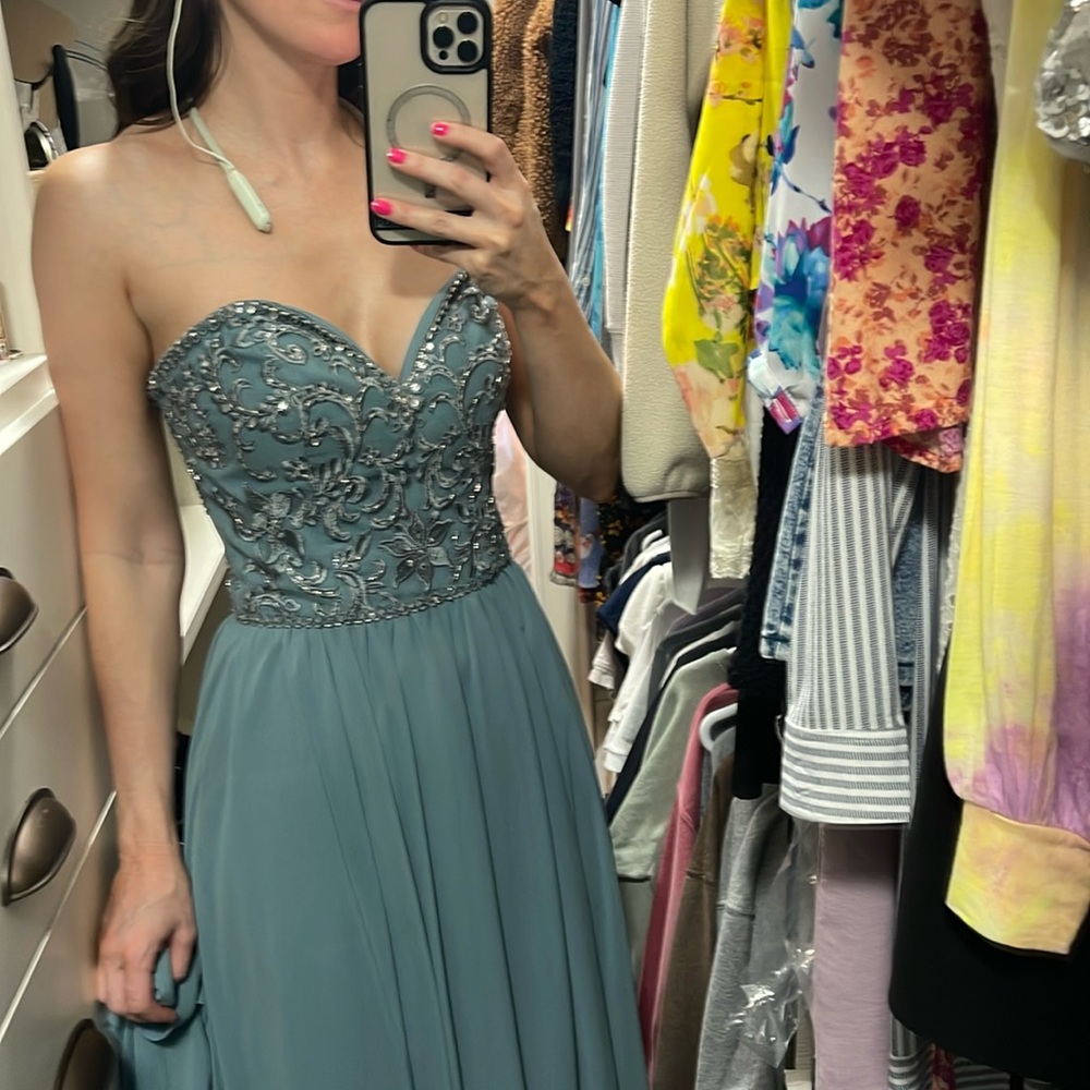 Morilee strapless bridesmaid prom dress